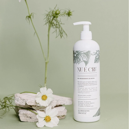 Gel desodorante de ducha 500 ml para piel sensible | Nu E Cru