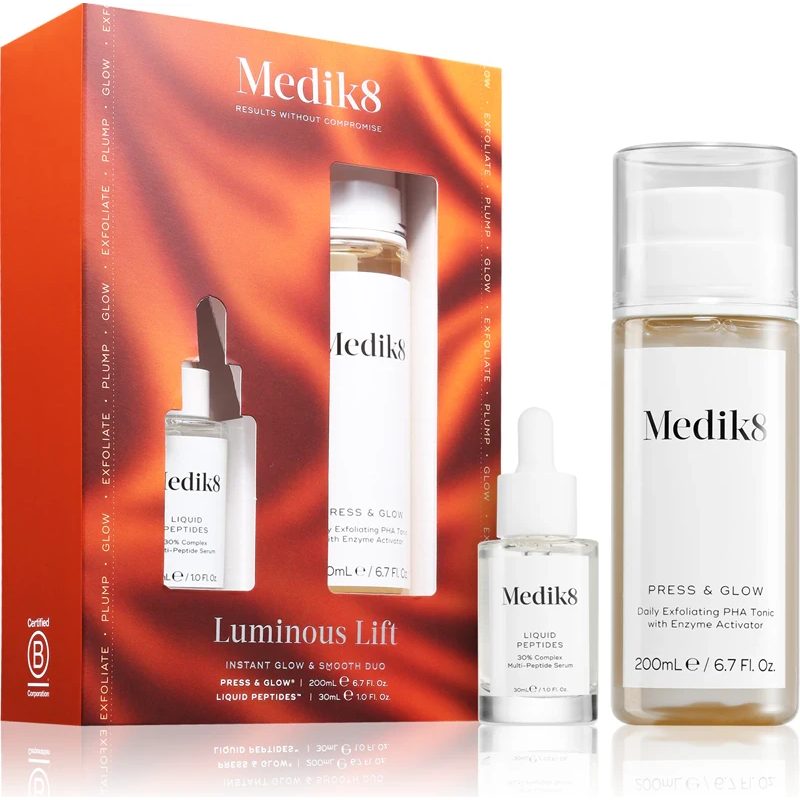 Medik8 Luminous Lift: Liquid Peptides + Press & Glow