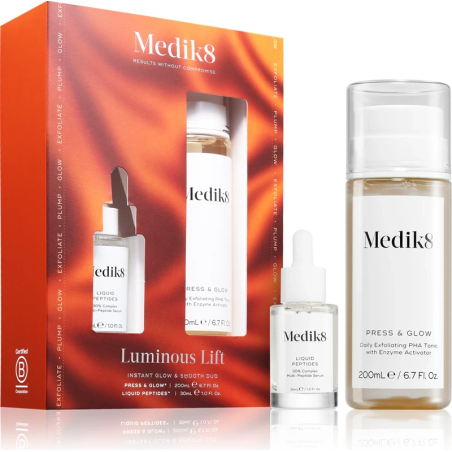 Medik8 Luminous Lift: Liquid Peptides + Press & Glow