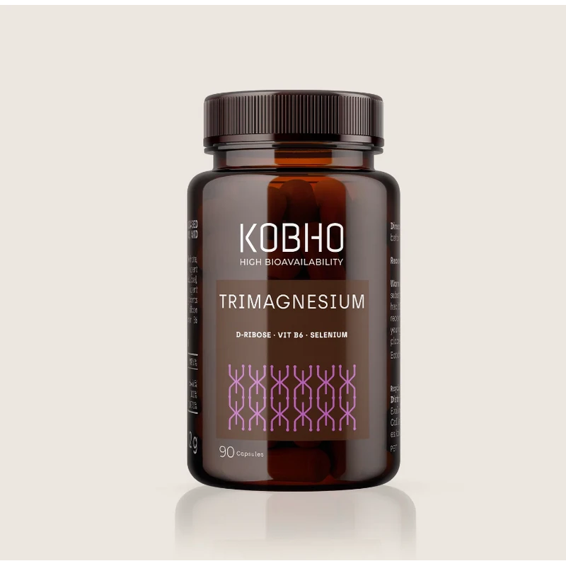TriMagnesio KOBHO: 3 magnesios + D-ribosa, B6 y selenio (90)