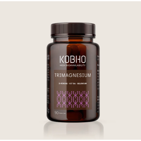 TriMagnesio KOBHO: 3 magnesios + D-ribosa, B6 y selenio (90)