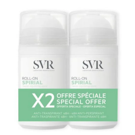 SVR Spirial Antitranspirante Roll-On 48h Duo 2x50 ml